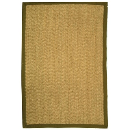 Safavieh 2 ft. 6 in. x 6 ft. Runner Casual Natural and Olive Natural Fiber Rug NF115G-26